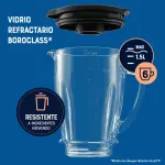 LICUADORA OSTER CON VASO DE VIDRIO DE 1.5L Y CONTROL DE PERILLA BLSTKAGBRD